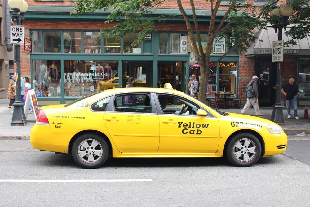 Seattle Taxis Yellow Car Seattle Taxis Yellow Car