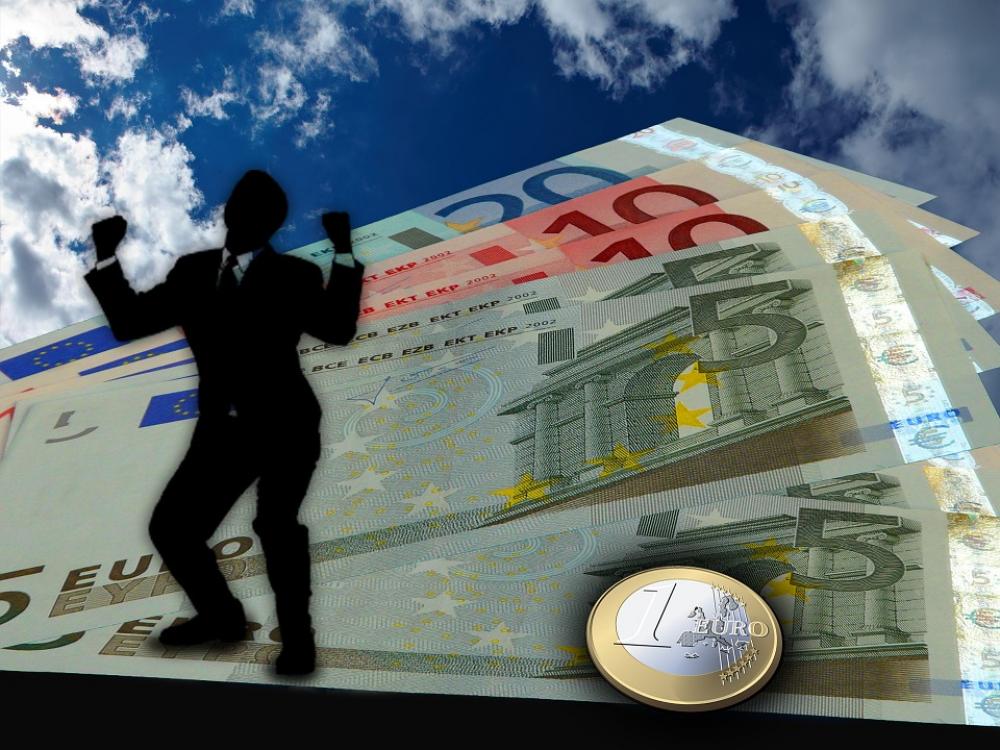 Silhuette Sky Bank Note Bills Euro Paper Money Silhuette Sky Bank Note Bills Euro Paper Money