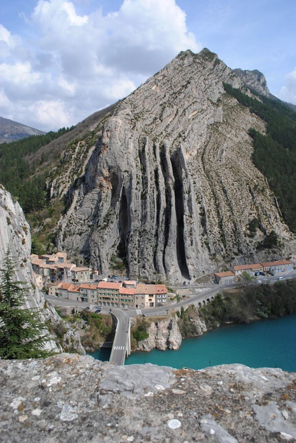 Sisteron France Durance River Mountain Sisteron France Durance River Mountain
