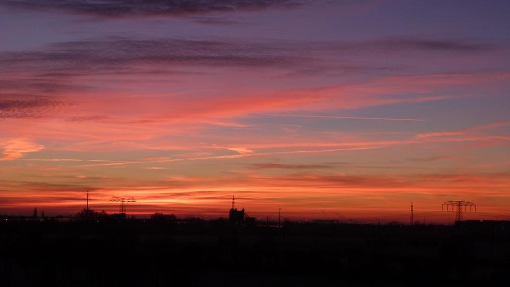Sky Red Afterglow Sunset Evening Twilight Sky Red Afterglow Sunset Evening Twilight