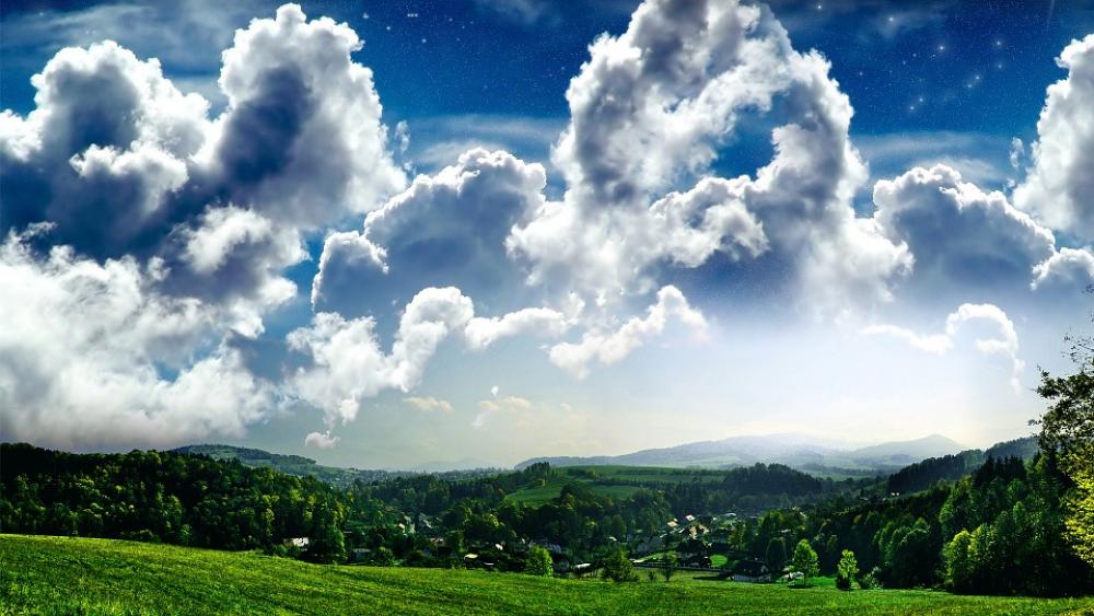 Sky Cloud Blue White Clouds Sky Cloud Blue White Clouds