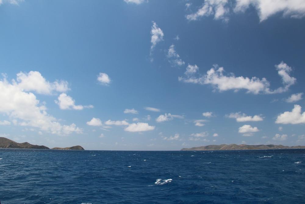 Sky Clouds Blue Water Sea Ocean Island Empty Sky Clouds Blue Water Sea Ocean Island Empty