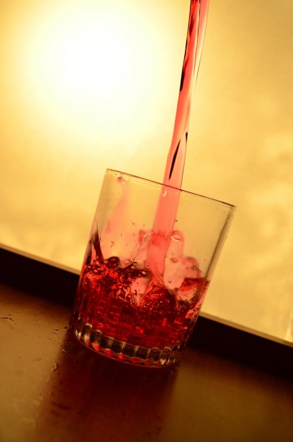 Splash Glass Liquid Red Pouring Alcohol Drink Splash Glass Liquid Red Pouring Alcohol Drink