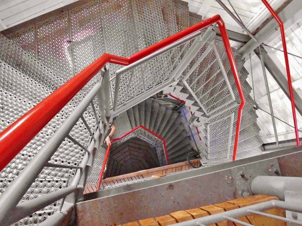 Stairs Metal Gradually Staircase Down Tower Stairs Stairs Metal Gradually Staircase Down Tower Stairs