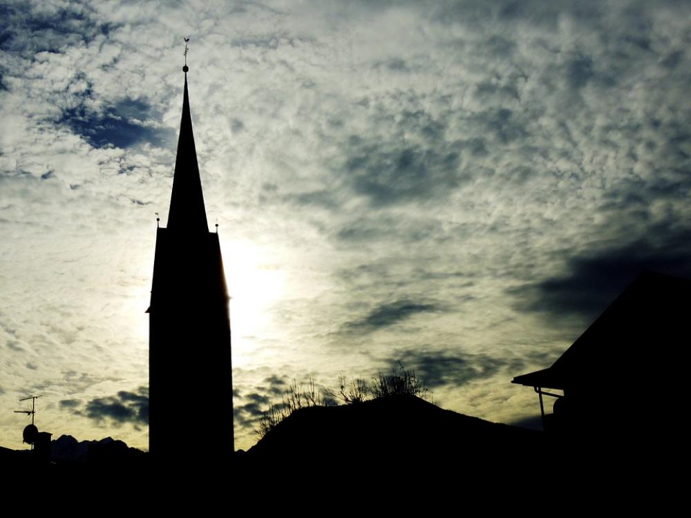 Steeple Church Backlighting Religion God Steeple Church Backlighting Religion God
