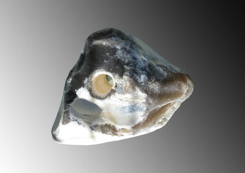 Stones Baltic Sea Chicken God Hole Luck Isolated Stones Baltic Sea Chicken God Hole Luck Isolated