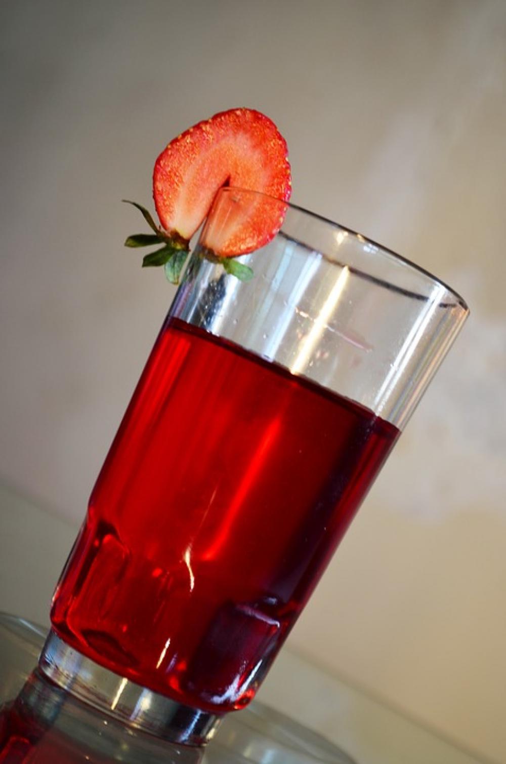 Strawberry Drink Beverage Glass Juice Food Fruit Strawberry Drink Beverage Glass Juice Food Fruit