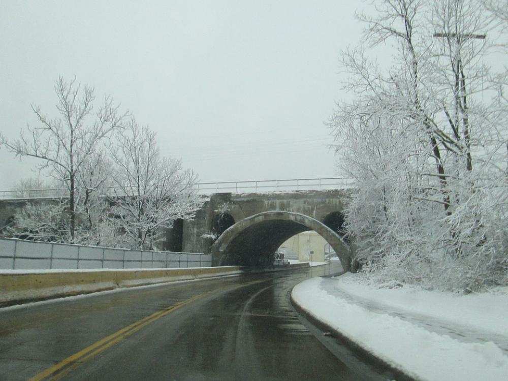 Street Road Winter Bridge Frozen White Gray Street Road Winter Bridge Frozen White Gray