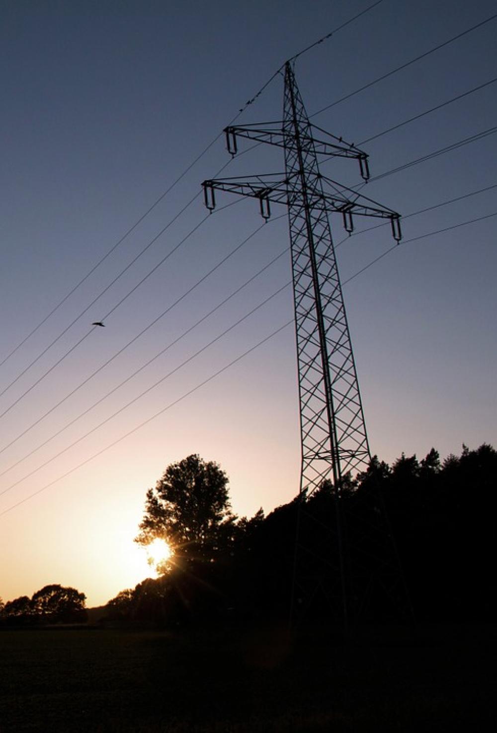 Strommast Power Line Electricity Sunset Sun Strommast Power Line Electricity Sunset Sun