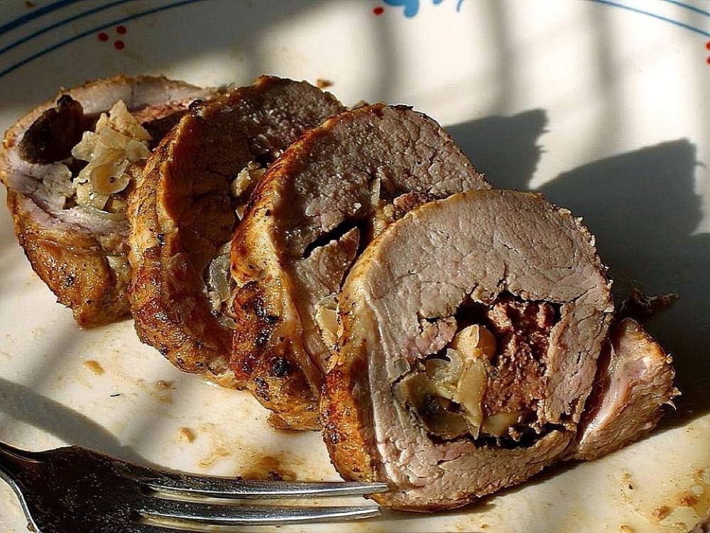 Stuffed Loin Pork Drink Food Stuffed Loin Pork Drink Food