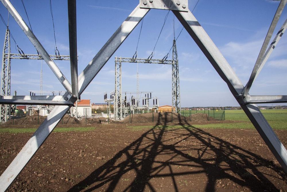 Substation Strommast Power Supply Power Lines Pylon Substation Strommast Power Supply Power Lines Pylon