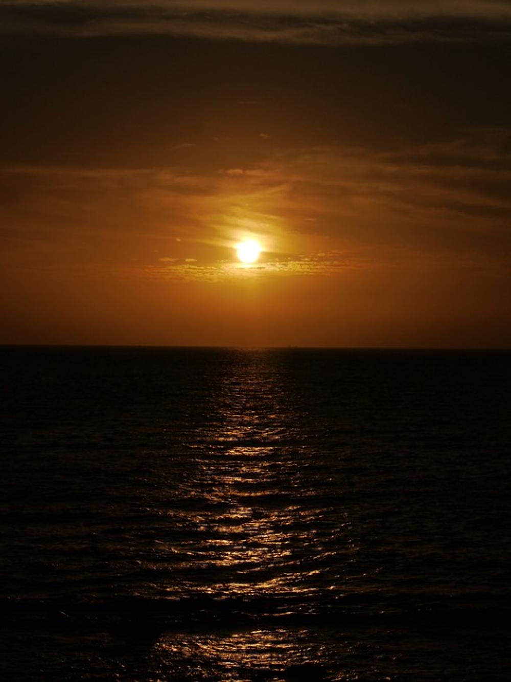 Sunset Sea Cloud Beach Evening Sun Japan Asia Sunset Sea Cloud Beach Evening Sun Japan Asia