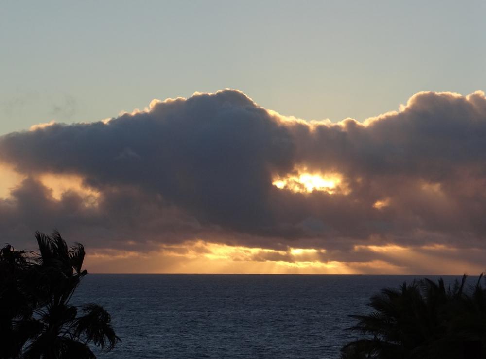 Sunset Sea Dusk Afterglow Wolkenverdeckt Sunset Sea Dusk Afterglow Wolkenverdeckt