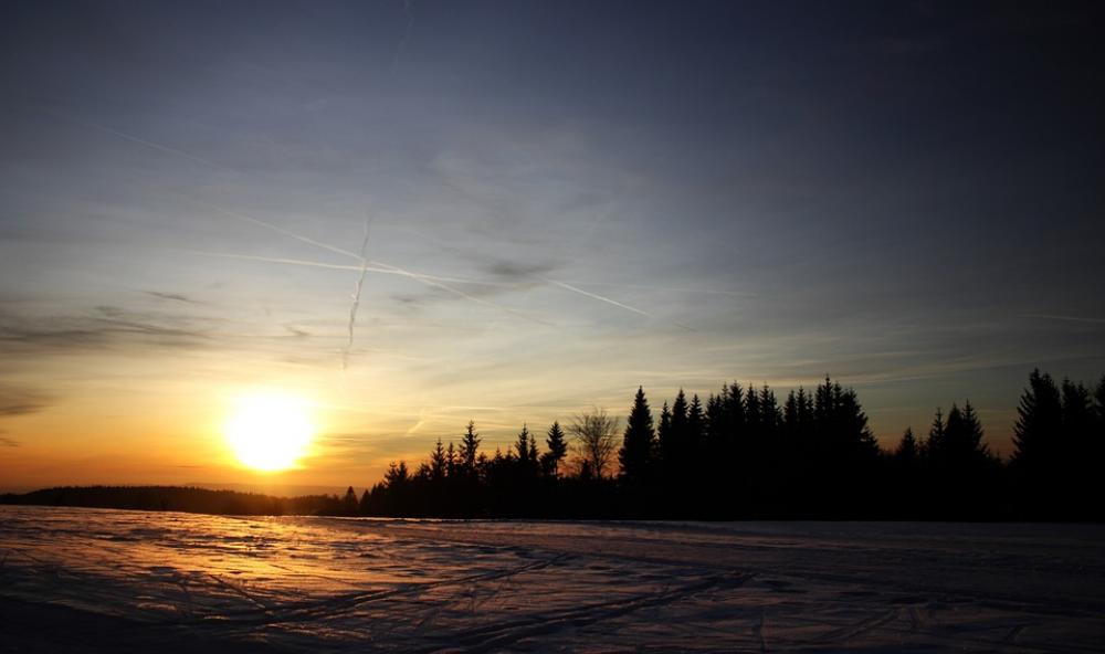 Sunset Snow Tree Nature Sunset Snow Tree Nature