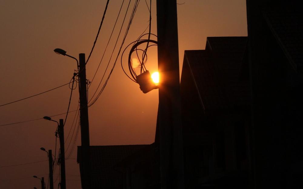 Sunset Orange Sky Silhouette Wire Dark Sun Sunset Sunset Orange Sky Silhouette Wire Dark Sun Sunset