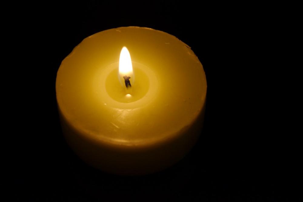 Tealight Fire Flame Black Background Yellow Tealight Fire Flame Black Background Yellow