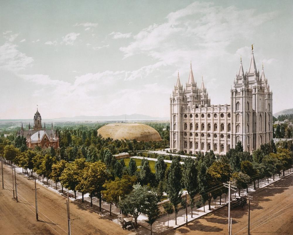 Temple Square Church Salt Lake City 1899 Photochrom Temple Square Church Salt Lake City 1899 Photochrom