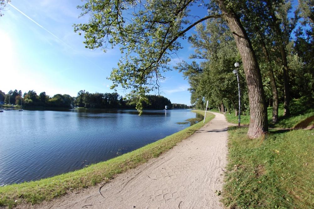 The Path Lake Trail Landscape Green Summer Kielce The Path Lake Trail Landscape Green Summer Kielce