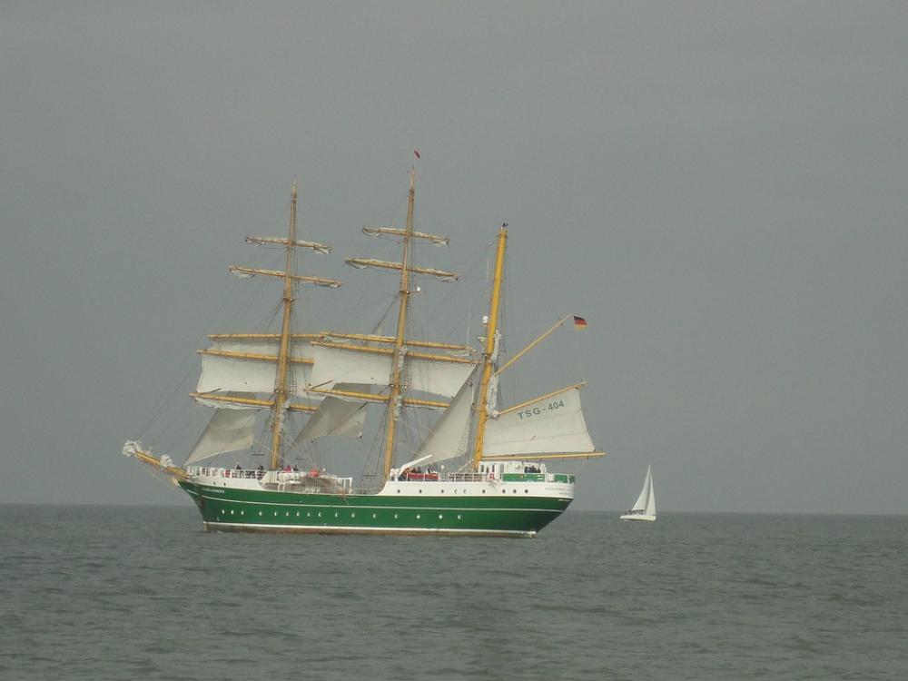 Three Masted Sailing Vessel Ocean Baltic Sea Sea Three Masted Sailing Vessel Ocean Baltic Sea Sea