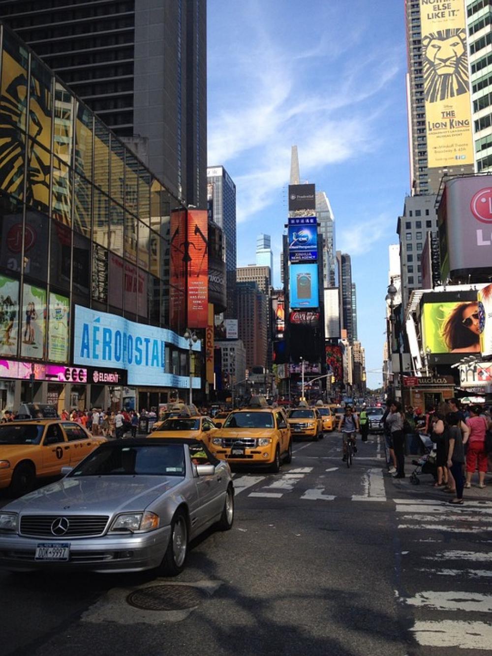 Time Square Street Cars City New York Urban Time Square Street Cars City New York Urban