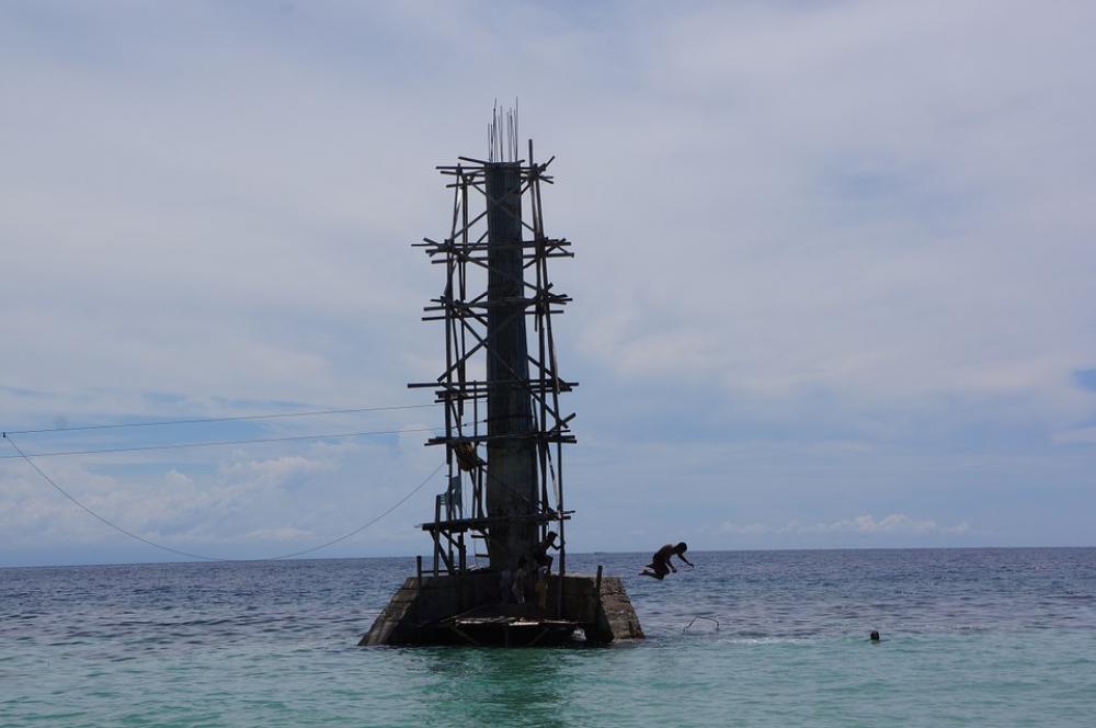 Tower Ocean Sea Jumping Beach Tower Ocean Sea Jumping Beach