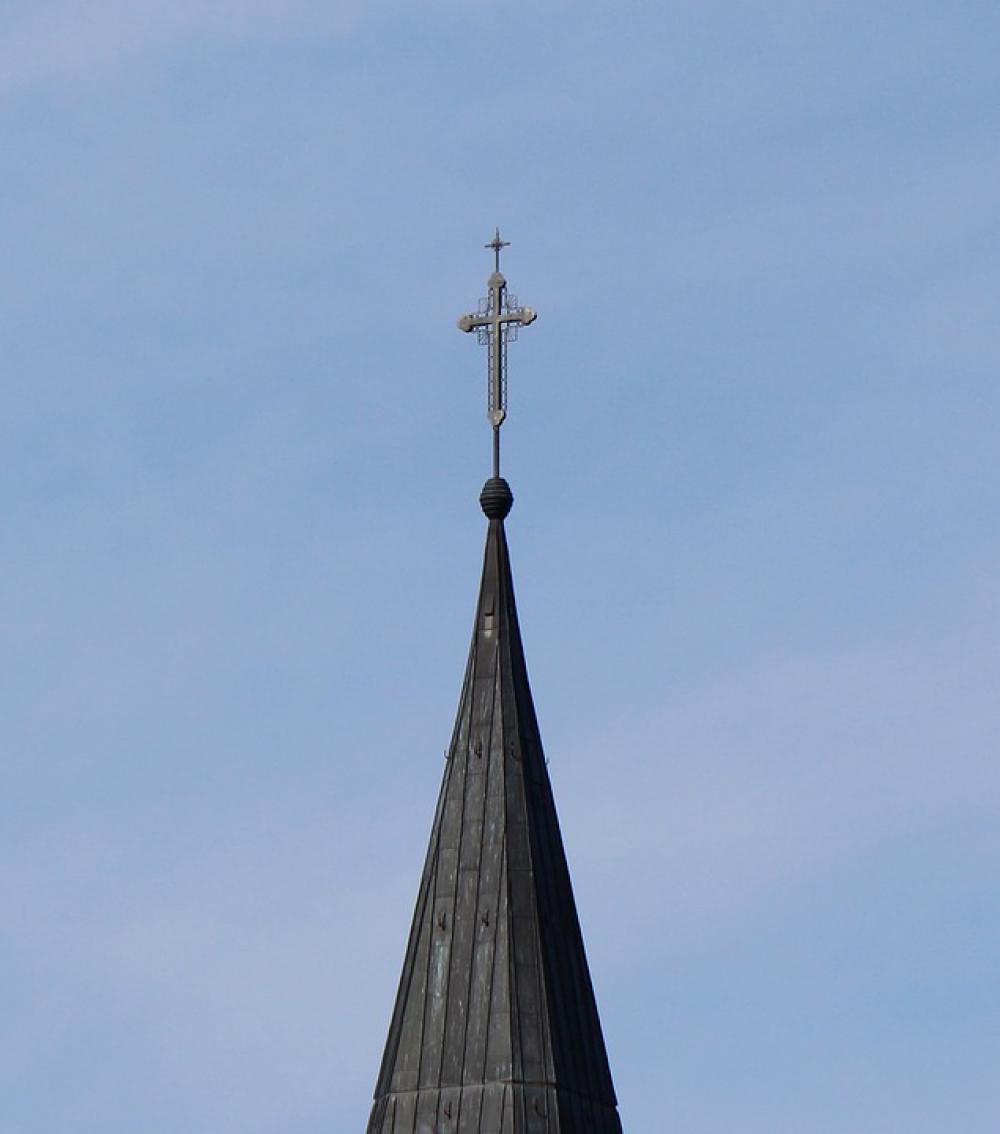 Tower Steeple Cross Christian Sky Blue Tower Steeple Cross Christian Sky Blue