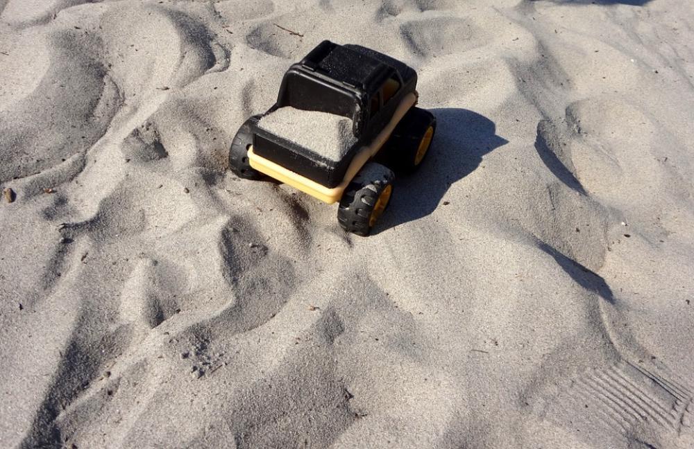 Toy Truck Sand Beach Play Playing Toy Truck Sand Beach Play Playing