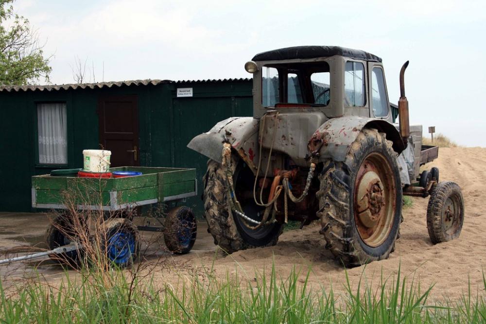 Tractor Usedom Baltic Sea Beach Agriculture Tractor Usedom Baltic Sea Beach Agriculture