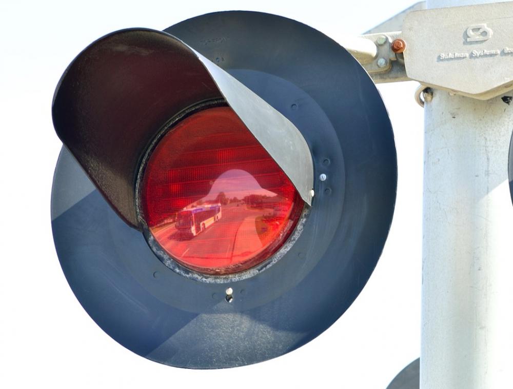 Train Signal Reflection Bus Warning Light Red Color Train Signal Reflection Bus Warning Light Red Color