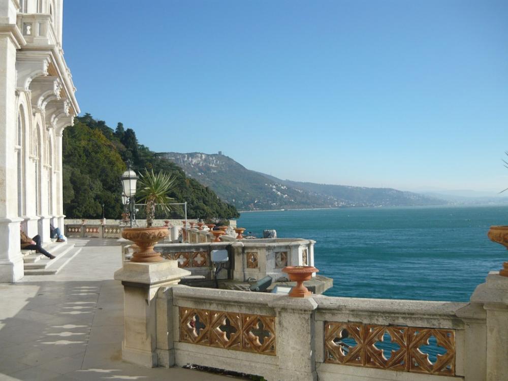 Trieste Italy Castle Mountain Lake Trieste Italy Castle Mountain Lake