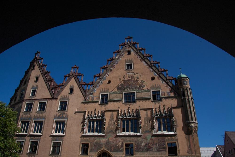 Ulm City Building Architecture Town Hall Painted Ulm City Building Architecture Town Hall Painted