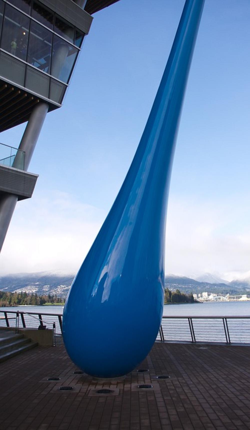 Vancouver Canada The Drop Sculpture Landmark Vancouver Canada The Drop Sculpture Landmark