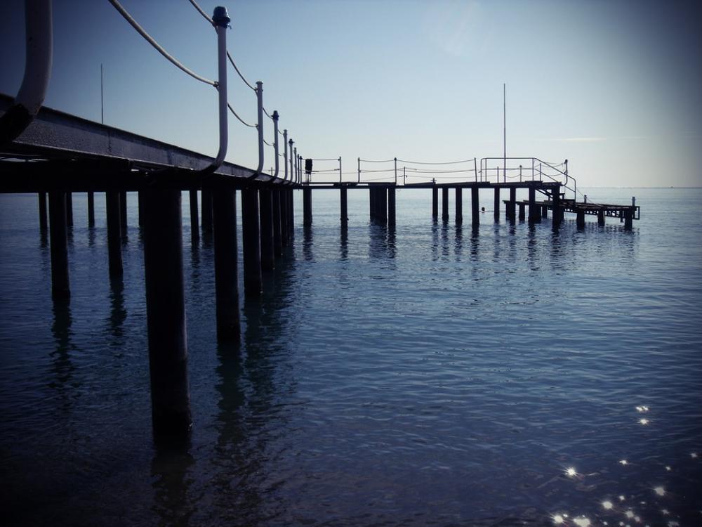 Water Web Crossing Bridge Lomo Lake Sea Blue Water Web Crossing Bridge Lomo Lake Sea Blue