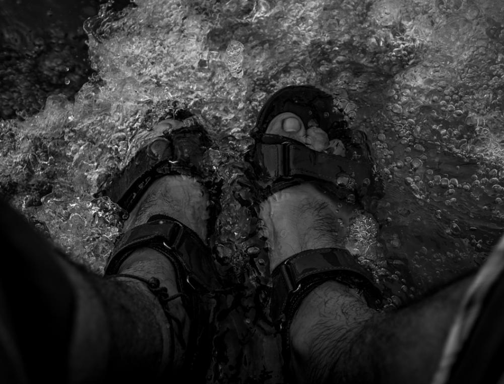 Water Feet Splash Standing In Water Bubbles Play Water Feet Splash Standing In Water Bubbles Play