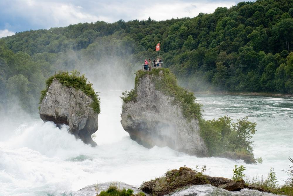 Waterfall Rhein People Waves Nature Water River Waterfall Rhein People Waves Nature Water River