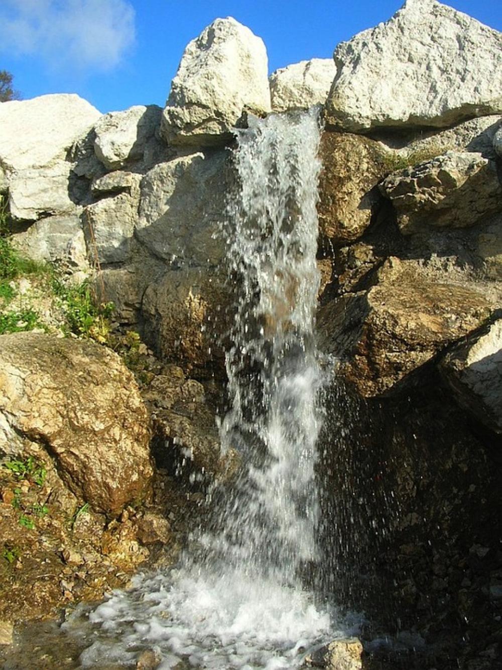 Waterfalls Sky Rocks Stones Water Spring Summer Waterfalls Sky Rocks Stones Water Spring Summer
