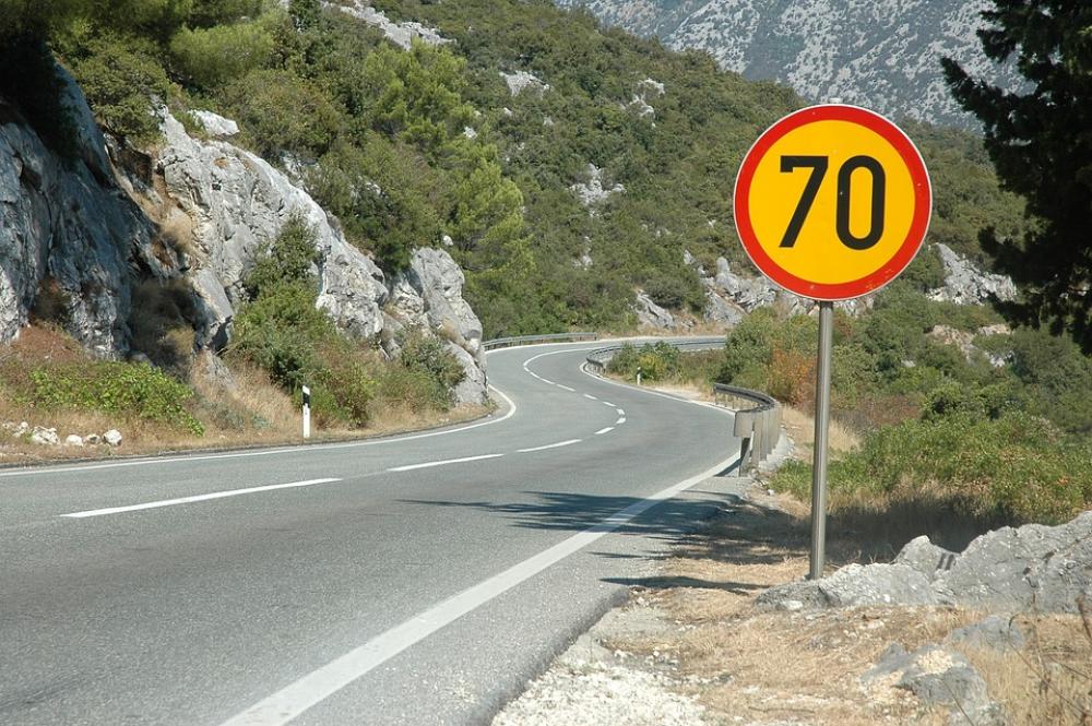 Way Mountaineering Limit Sign Highway Asphalt Hot Way Mountaineering Limit Sign Highway Asphalt Hot