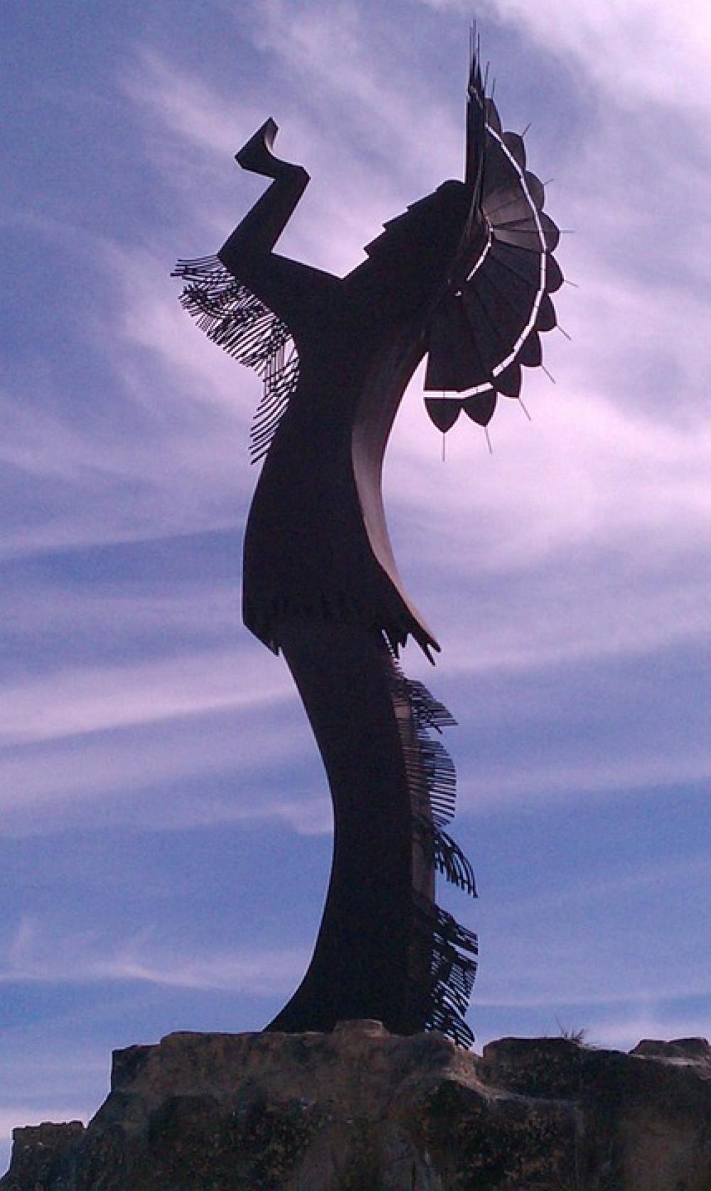 Wichita Kansas Sky Clouds Sculpture Indian Wichita Kansas Sky Clouds Sculpture Indian