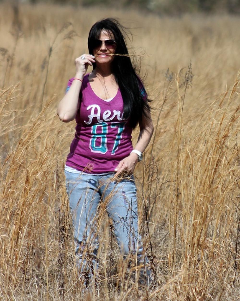 Woman Hay Countryside Field Country Girl Woman Hay Countryside Field Country Girl