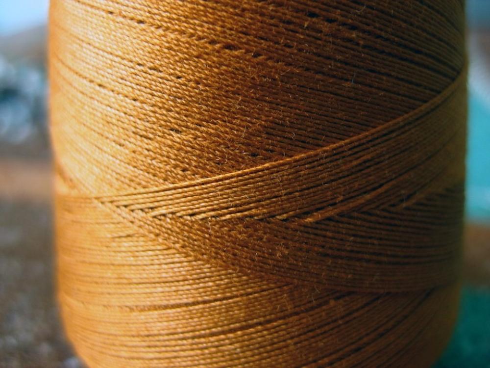 Yarn Thread Cord Sew Bobbin Coiled Yellow Brown Yarn Thread Cord Sew Bobbin Coiled Yellow Brown