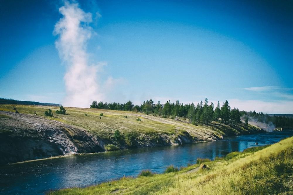 Yellowstone National Park Geyser Stream Water Yellowstone National Park Geyser Stream Water