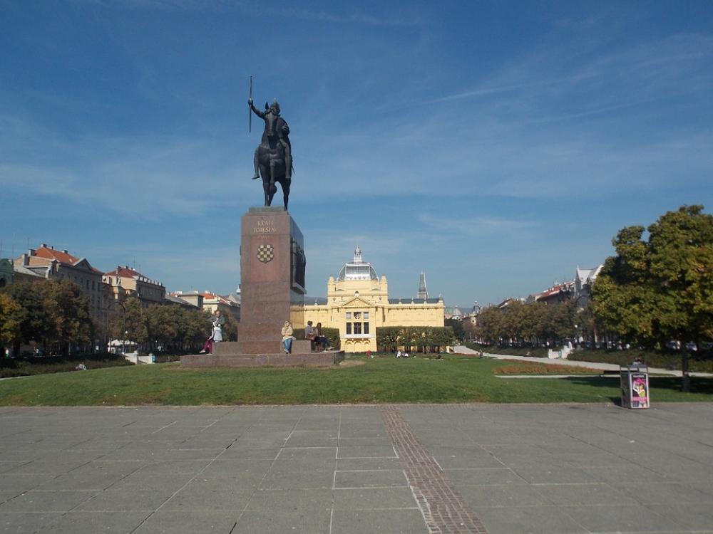 Zagreb Croatia City Square Summer Monument Zagreb Croatia City Square Summer Monument