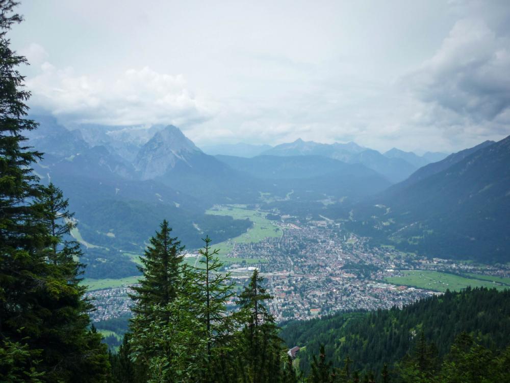 View of Zugspitze from Mount Wank, Garmish-Partenkirchen, Germany View of Zugspitze from Mount Wank, Garmish-Partenkirchen, Germany