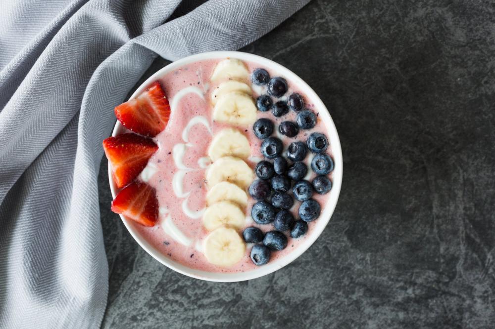 Berries Bananas Smoothie Bowl Photo Berries Bananas Smoothie Bowl Photo