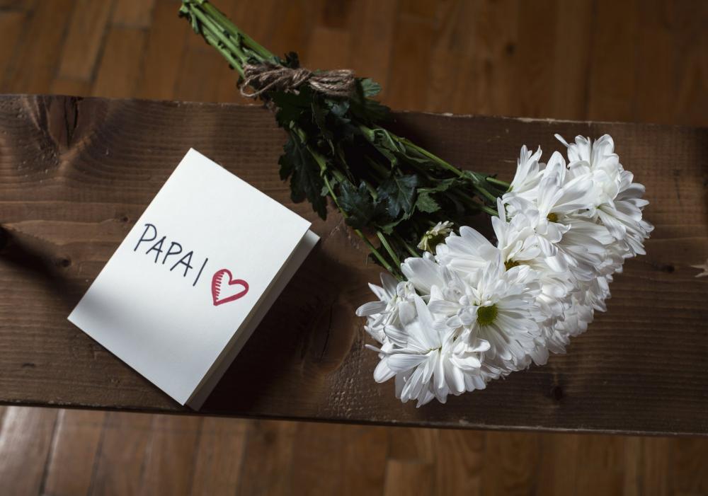 Card For Dad And Flowers Photo Card For Dad And Flowers Photo