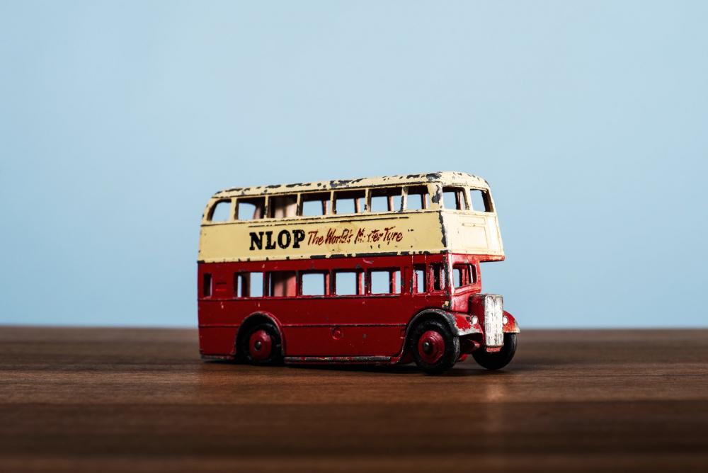 antique toy bus