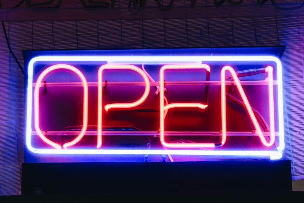 Classic Neon Open Sign Photo Classic Neon Open Sign Photo