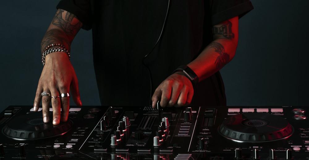 DJ In Action Making Music Photo DJ In Action Making Music Photo