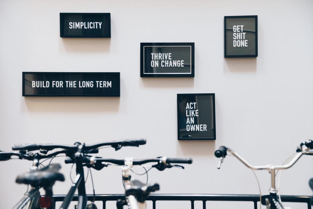 Framed Quotes Behind Bike Rack Photo Framed Quotes Behind Bike Rack Photo