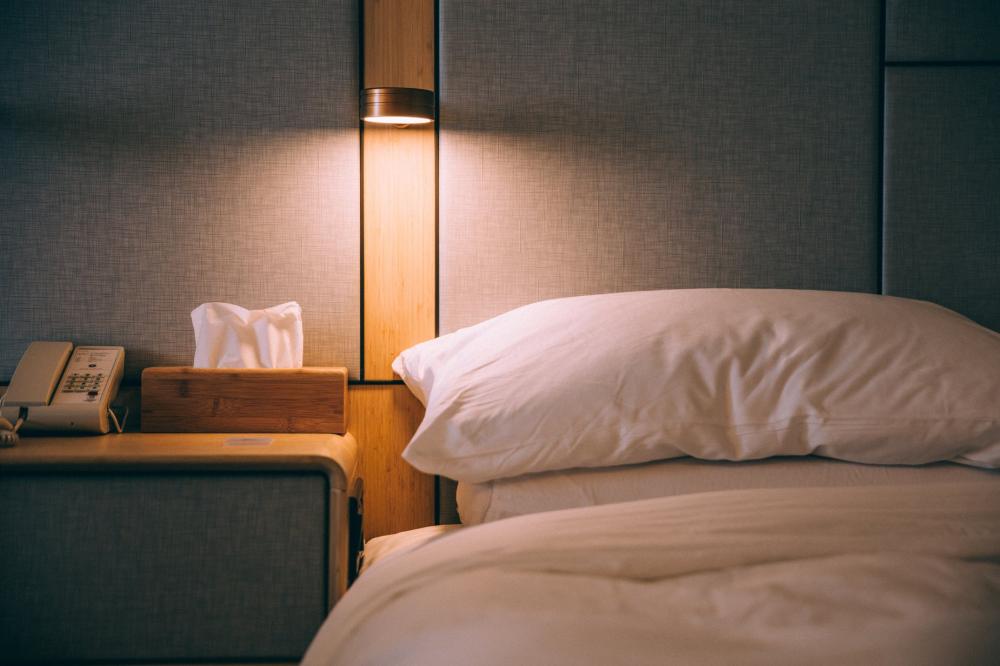 Hotel Bed With Bamboo Details Photo Hotel Bed With Bamboo Details Photo